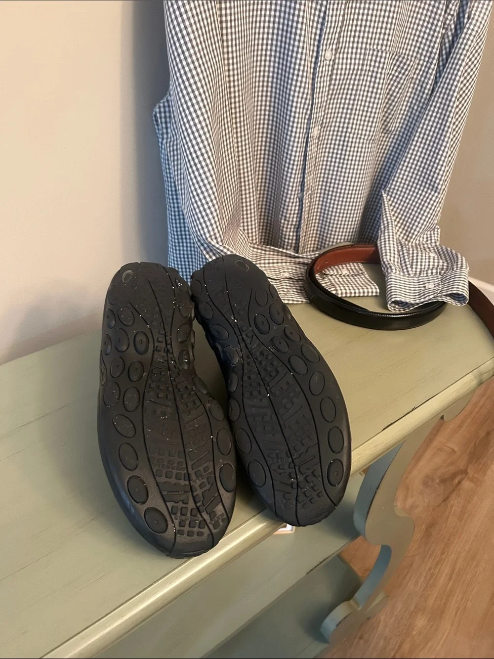 Merrell Black Slip-On Leather Casual Loafers
